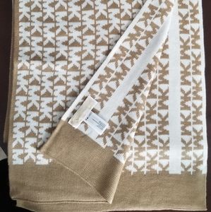 Michael Kors gold and white scarf